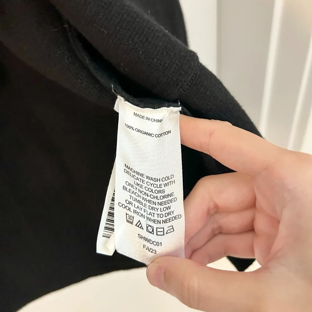 Quince 100% Organic Cotton Knit Blazer in Black Size 2X - Picture 7 of 8